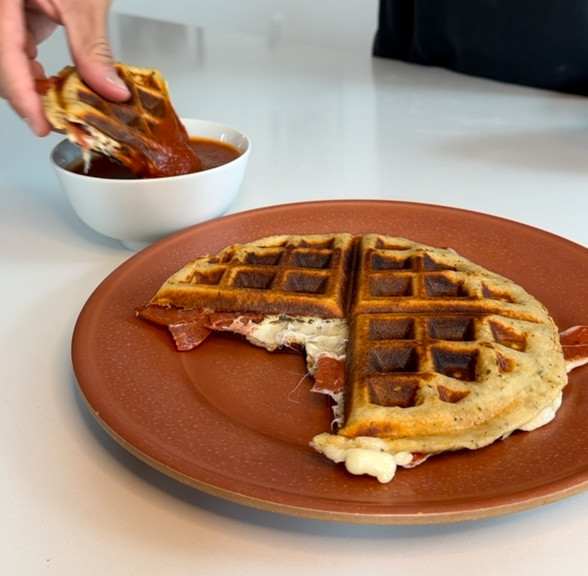 Pizza Waffle (High Protein / Low Carb) | Fit Flour