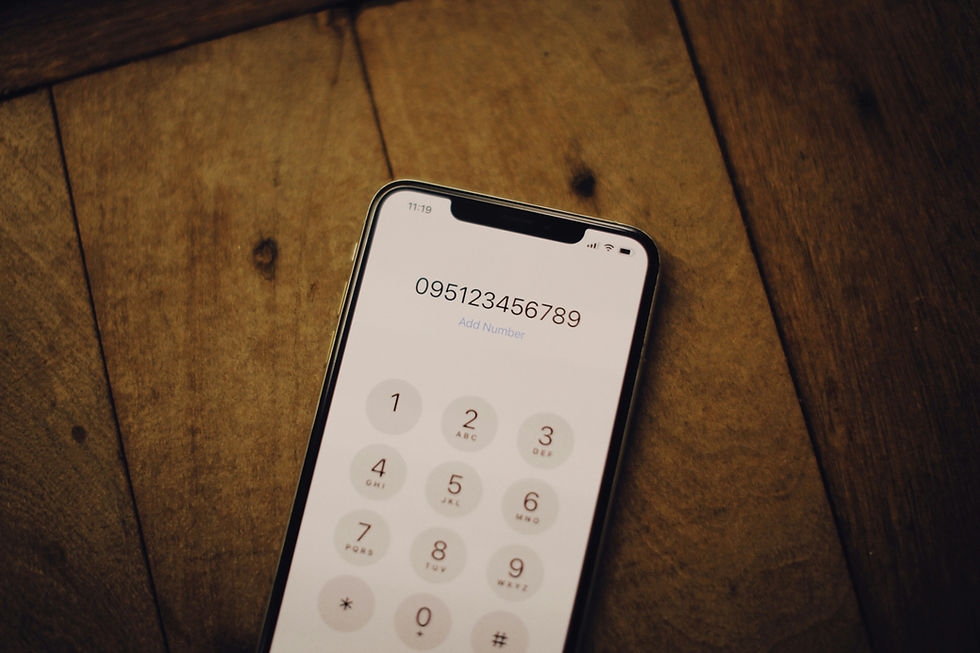 a mobile phone with numbers