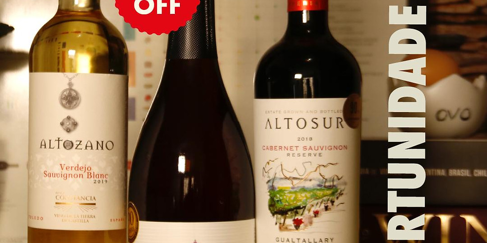 Kit 3 garrafas com desconto (25%)