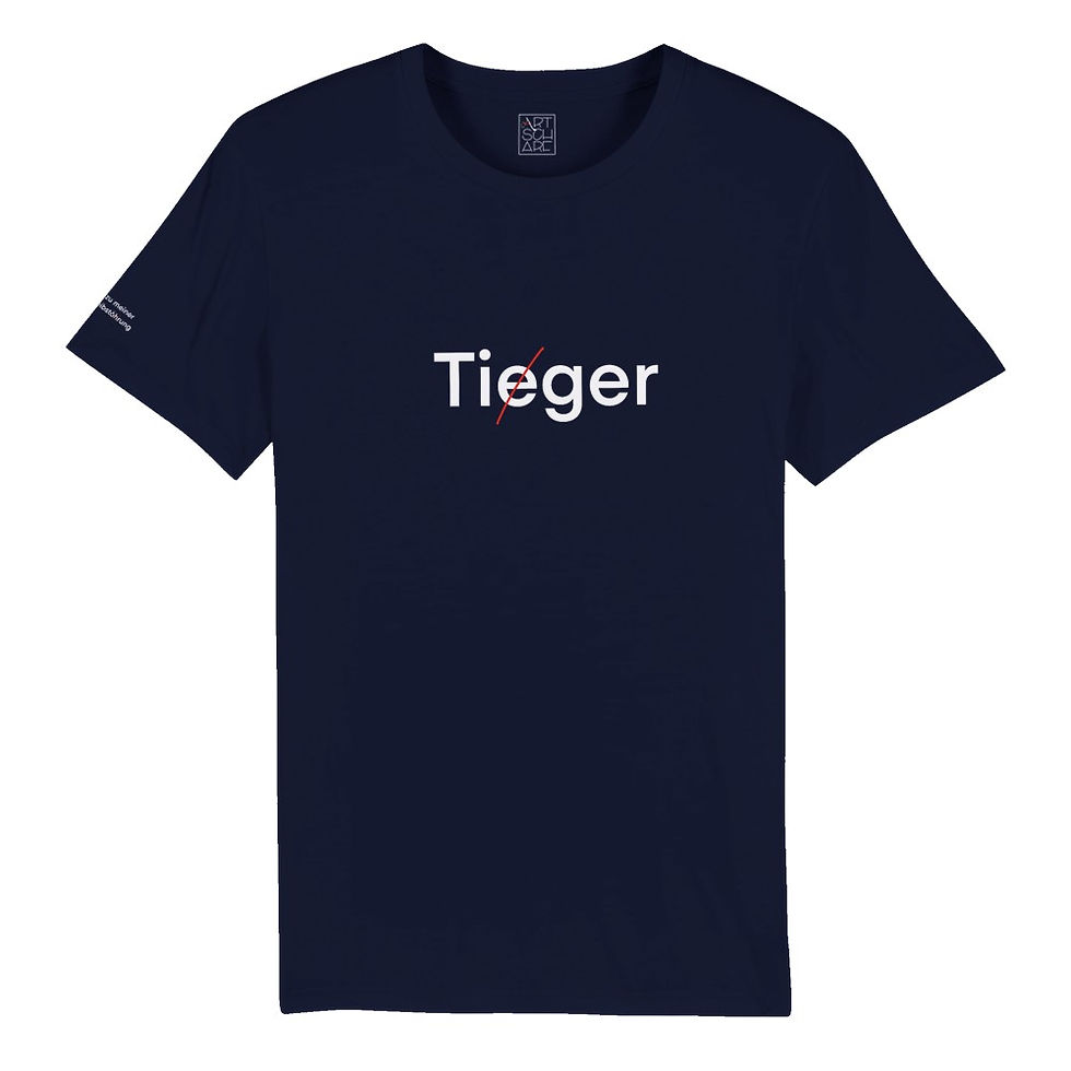 Miniaturbild: Tshirt mit wort `Tieger`mir schreibfehler und korrektur