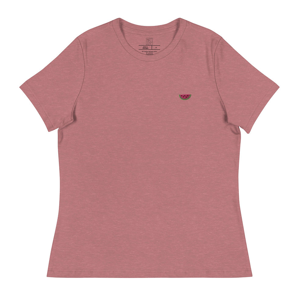 Miniaturbild: Damen Relax T-Shirt | Melone | gestickt