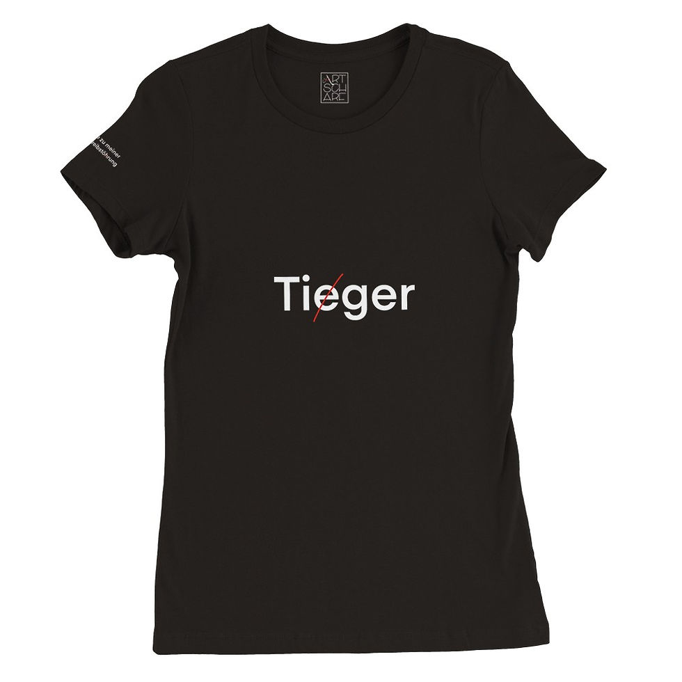 Miniaturbild: Tshirt mit wort `Tieger`mir schreibfehler und korrektur
