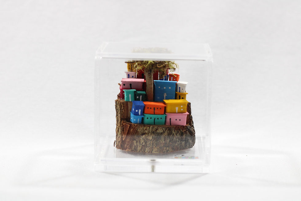 Miniatura: ESC522| Escultura artesanal sustentável em madeira
