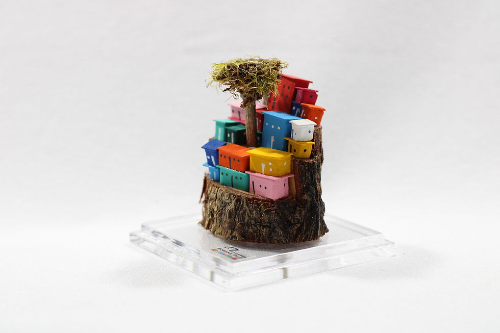 Miniatura: ESC522| Escultura artesanal sustentável em madeira