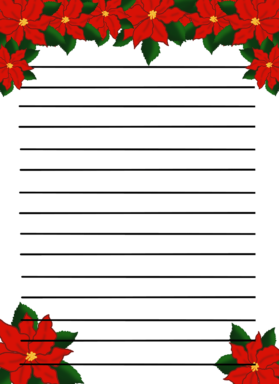 Thumbnail: Christmas Stationary: Poinsettia
