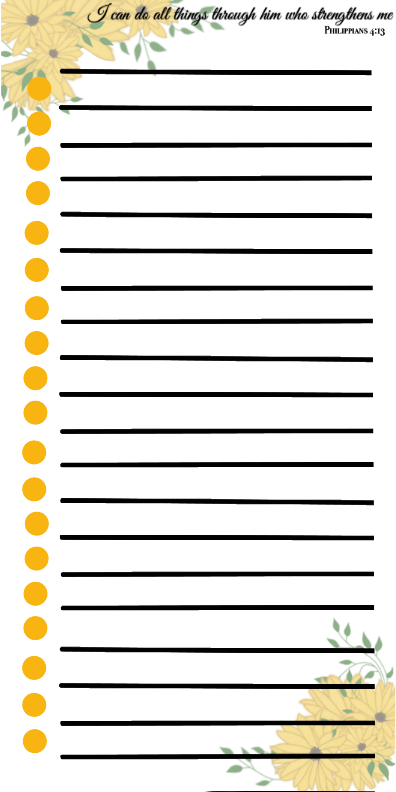 Thumbnail: Bible Verse Stationary: Yellow
