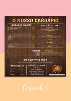 Banner - Card ápio TH Lanches