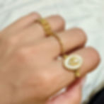 縮圖：日本製 18K 切割金珠開口戒指 （一連/ 三連）