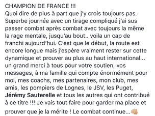 Julien La Rocca, champion de France !