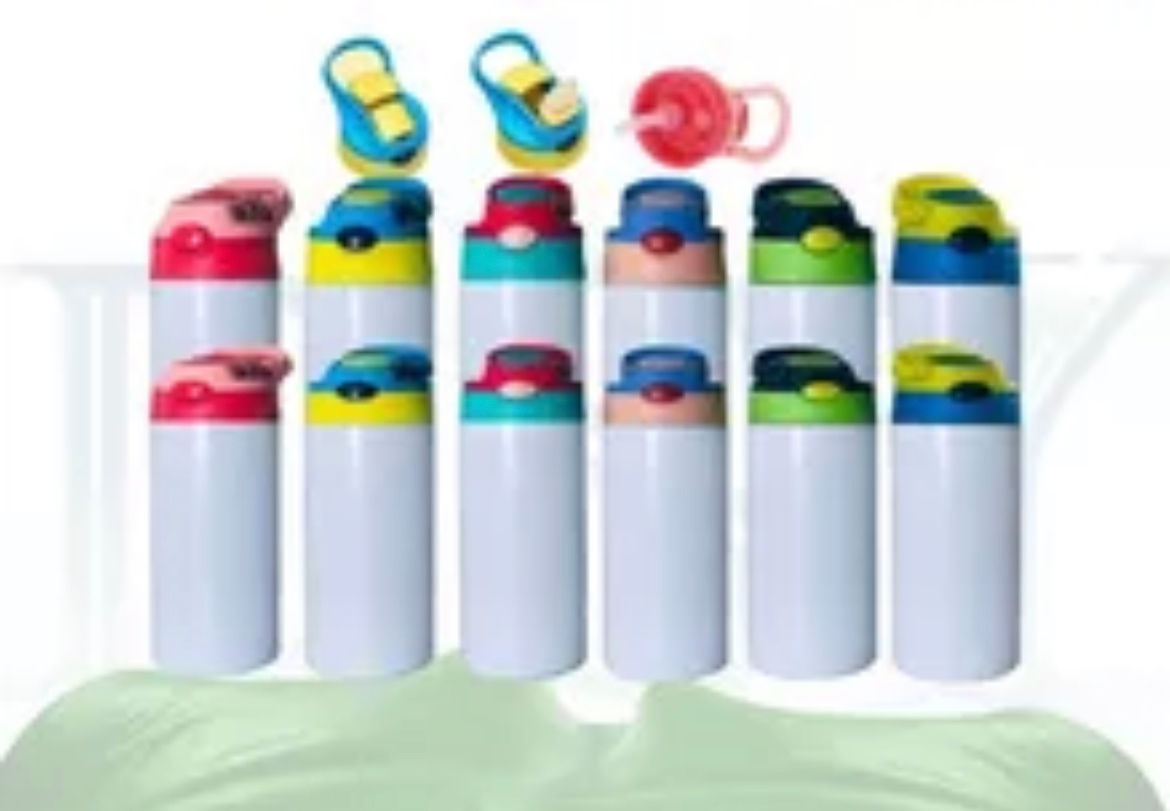 12oz Toddler Flip Top Sippy Stainless Steel Cup