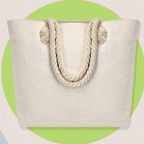 Linen Polyester Tote - Large