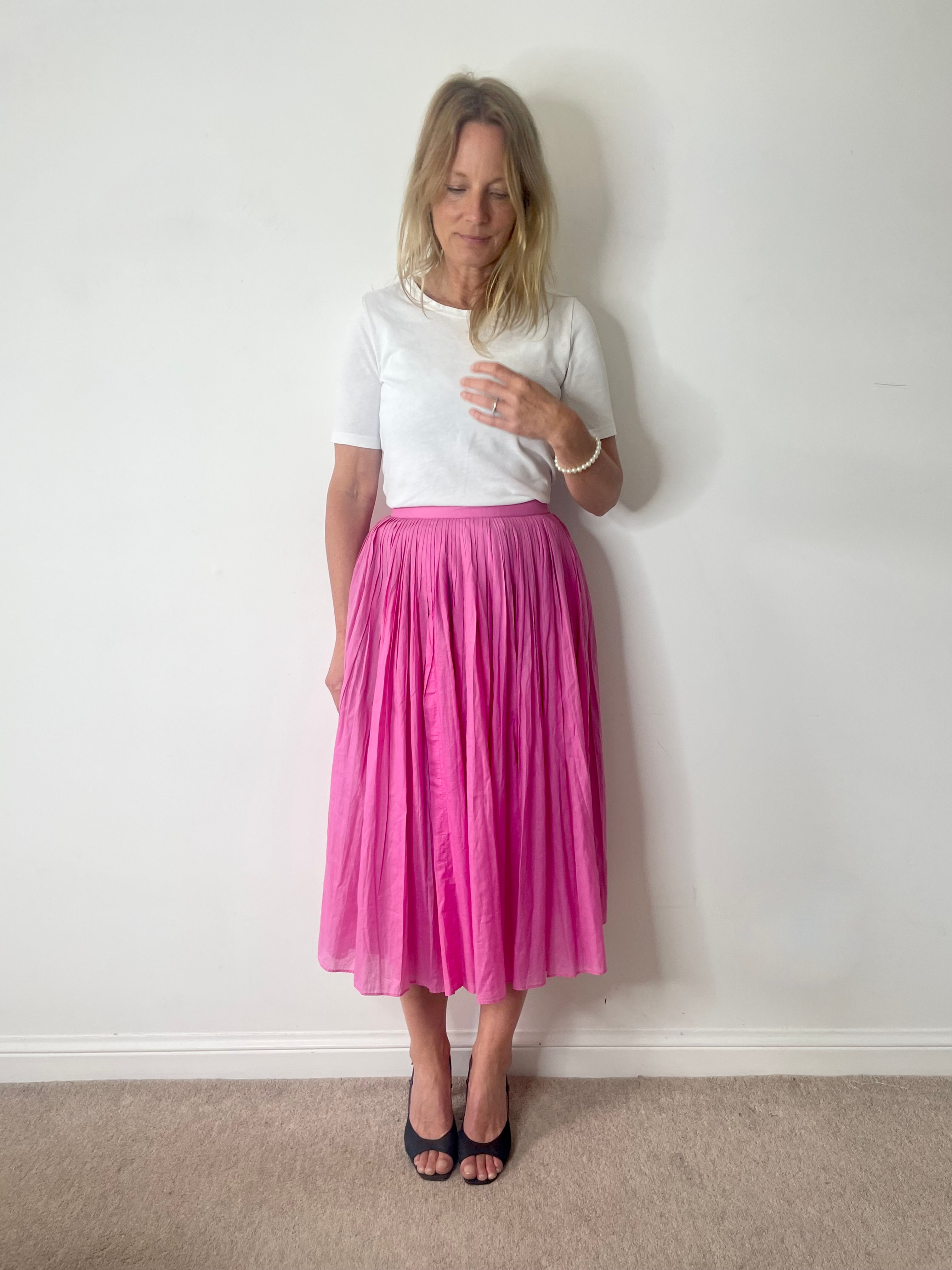 Vintage Italian Pink Cotton Skirt