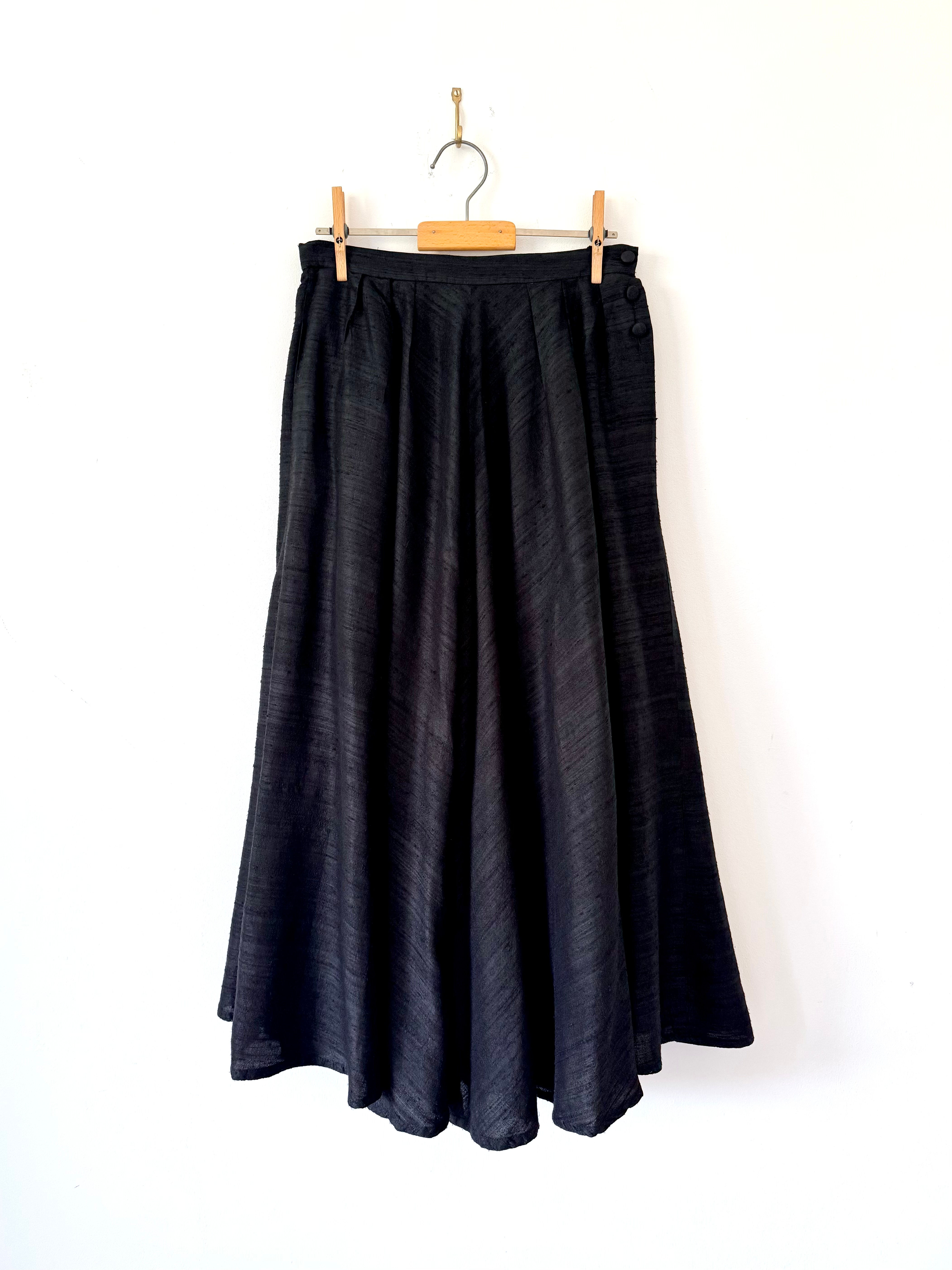 Vintage Full Circle Raw Silk Skirt
