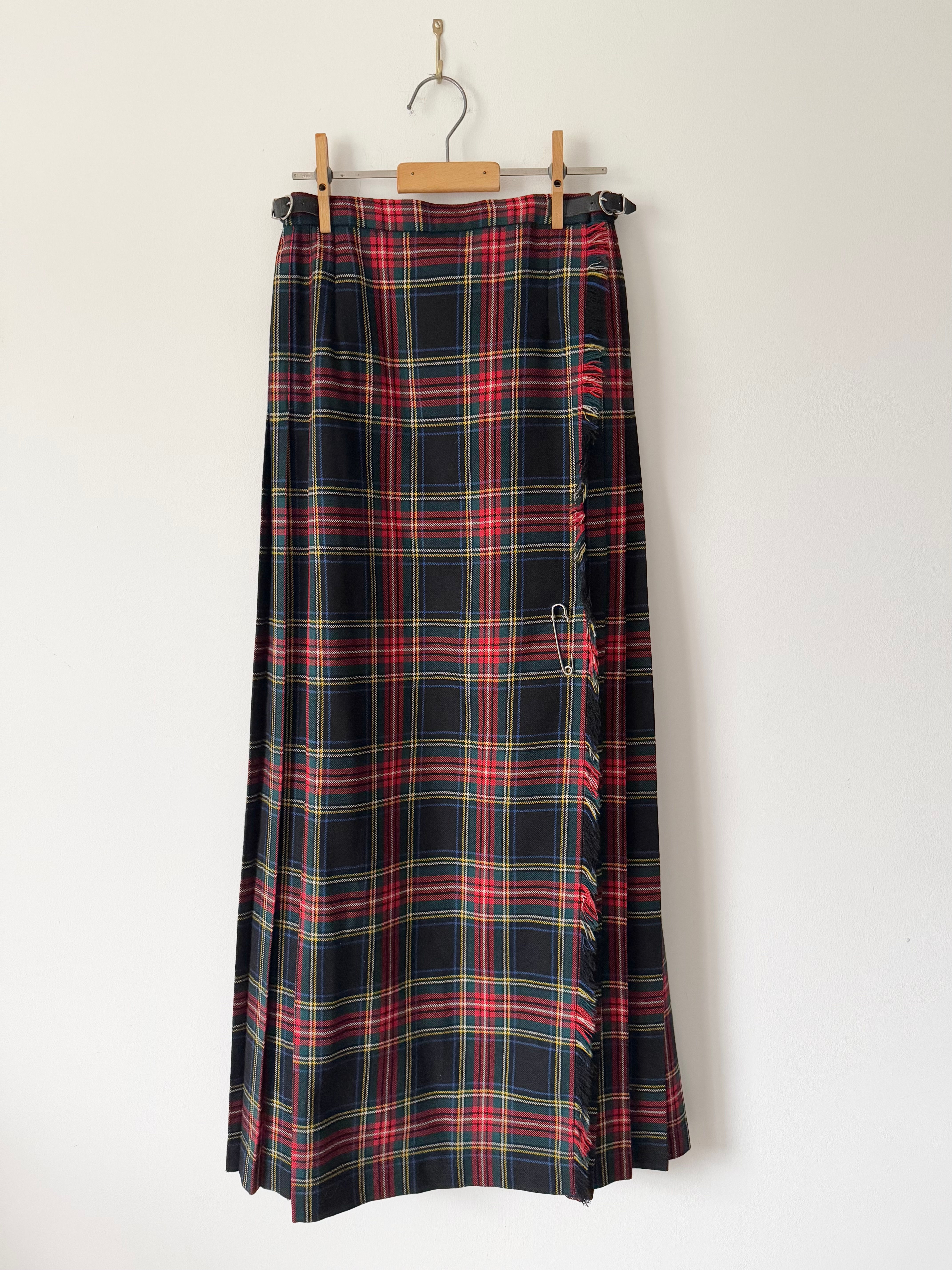 Vintage Gor-Ray Tartan Kilt Long Hostess Skirt