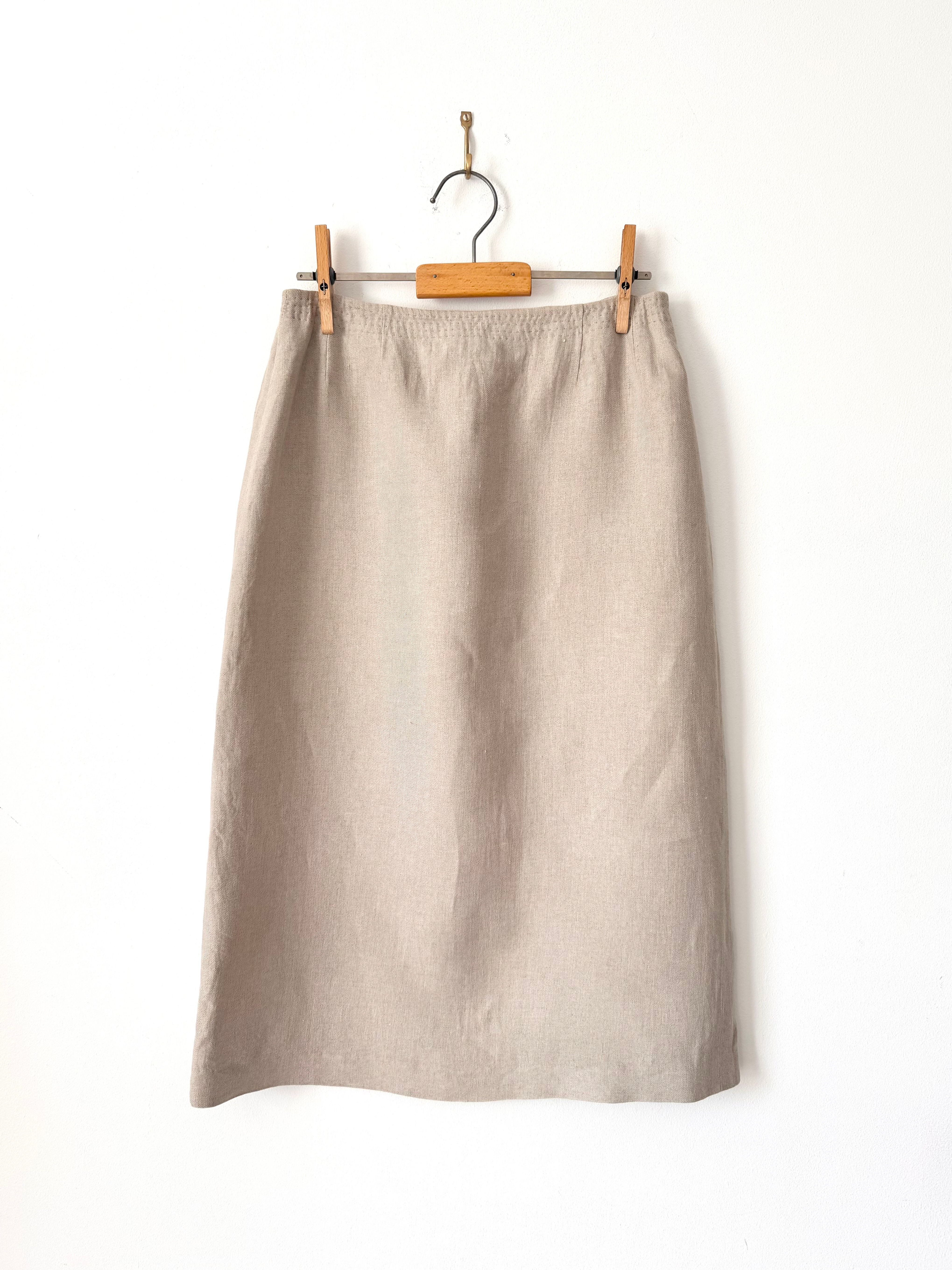 Max Mara Preowned Midi Linen Skirt