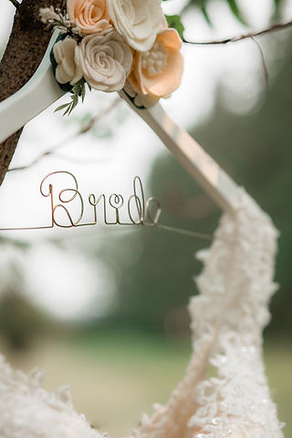  Closeup of dress hanger decor