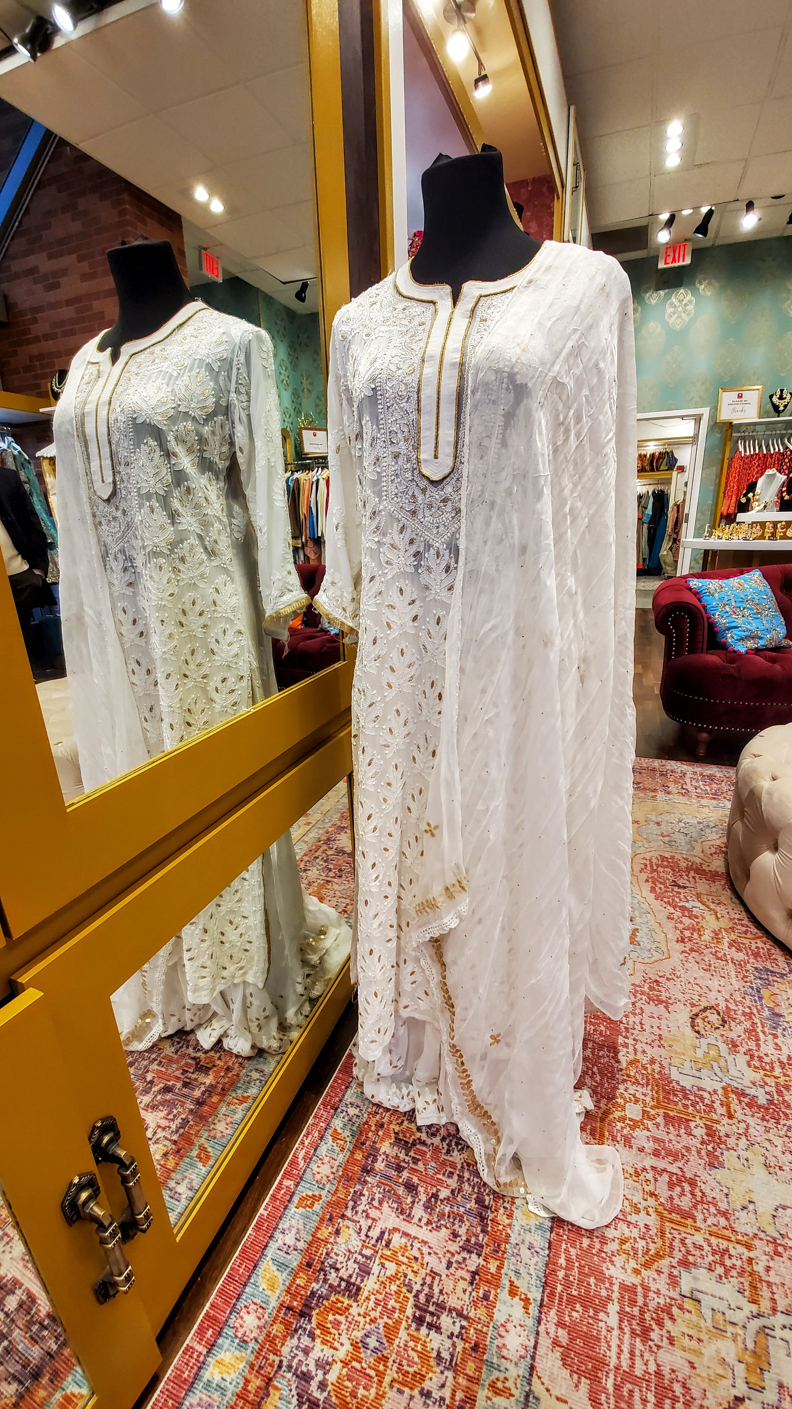 Lucknow chikankari suit sharara