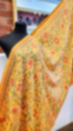 Thumbnail: Hand embroidered tussar silk kantha saree 
