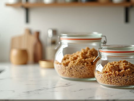 Sealed food containers prevent pest attraction