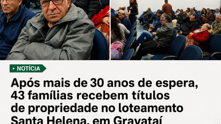 Após mais de 30 anos de espera, 43 famílias recebem títulos de propriedade no loteamento Santa Helena, em Gravataí