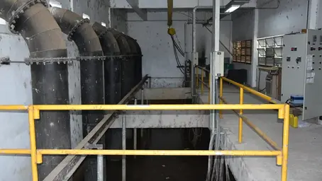 Obra de reestruturação na Casa de Bombas Nilo Peçanha