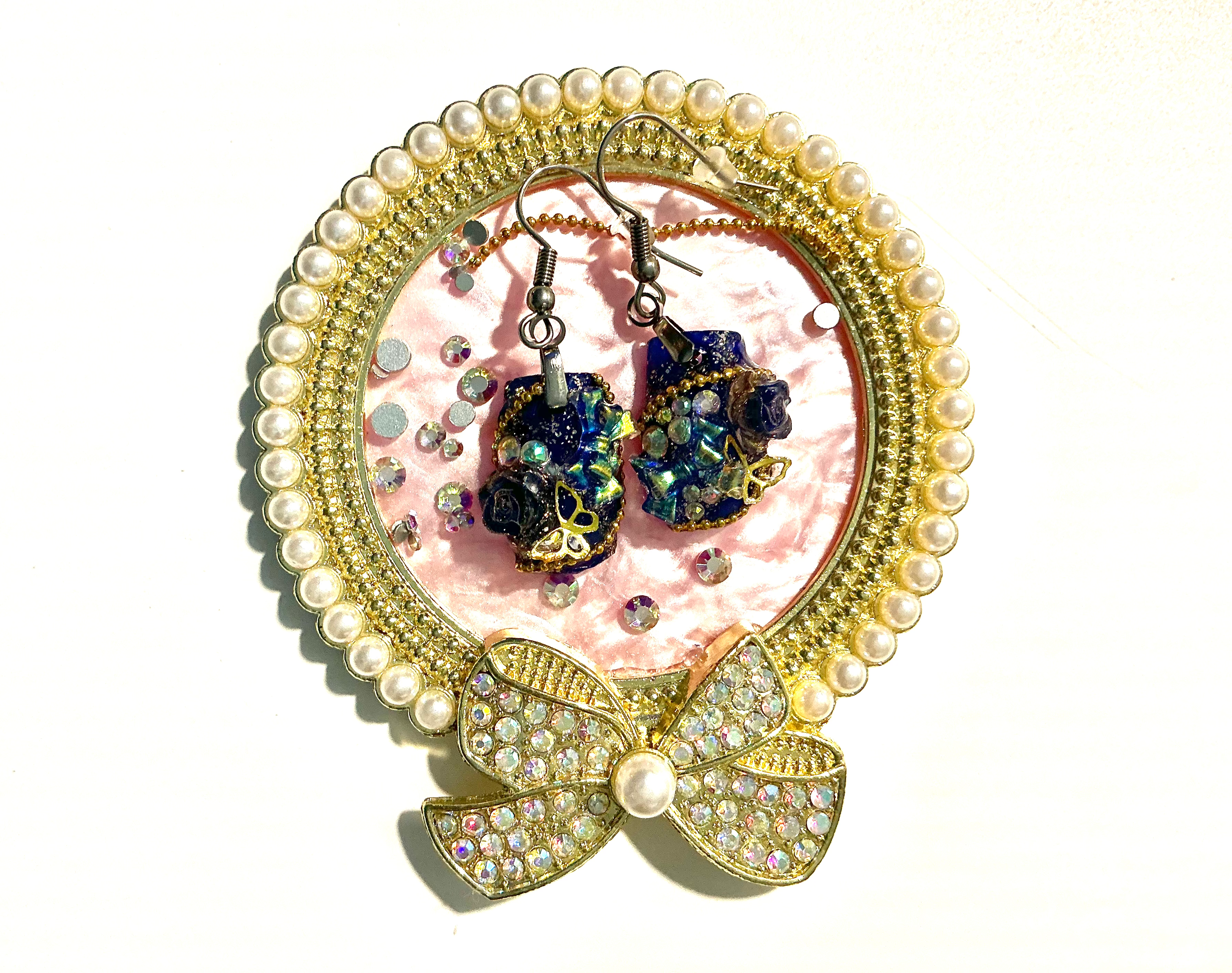 Blue sparkles earrings