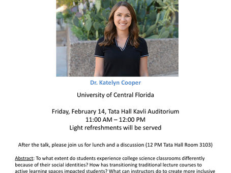 Katey gives a talk at UCSD!