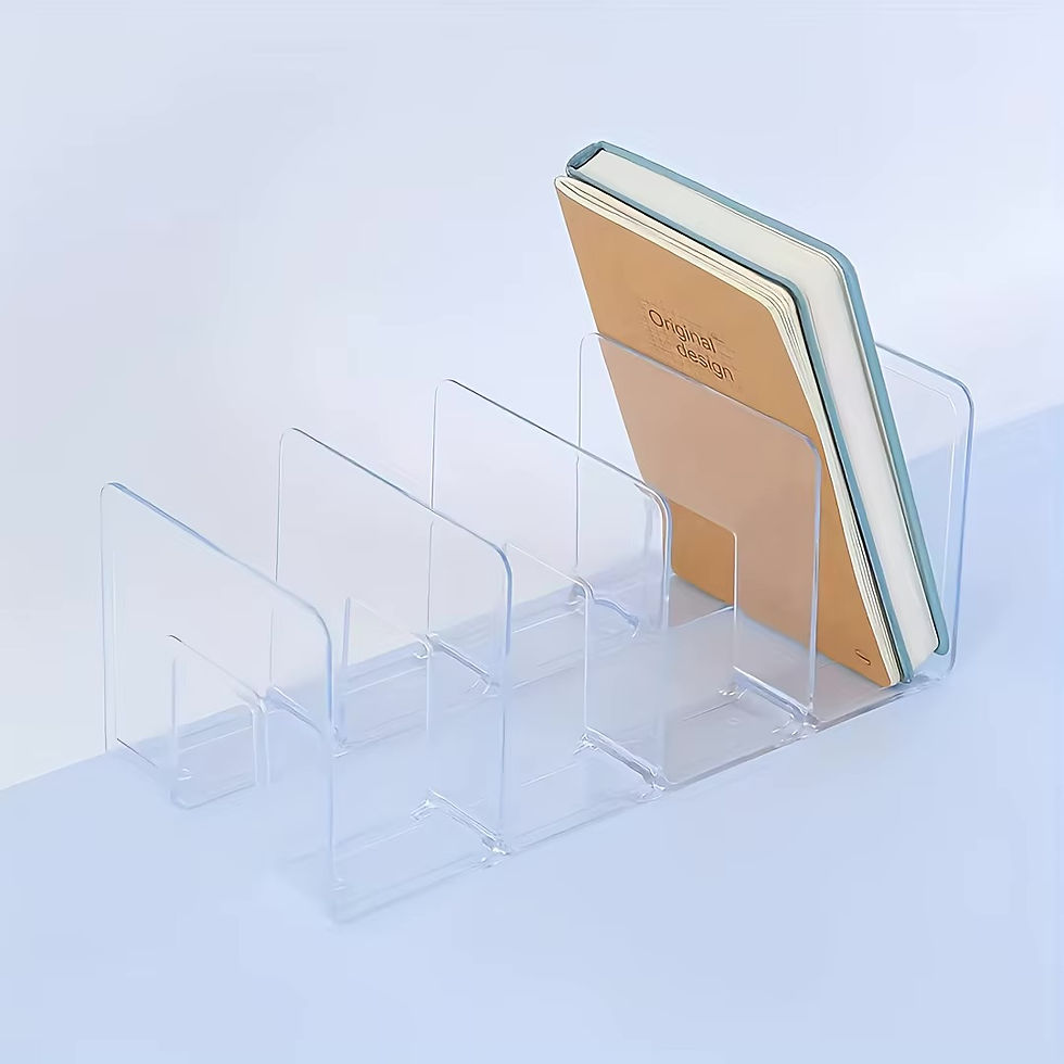 Thumbnail: Clear Acrylic File Organizer – Transparent File Sorter & Desktop Document Holder