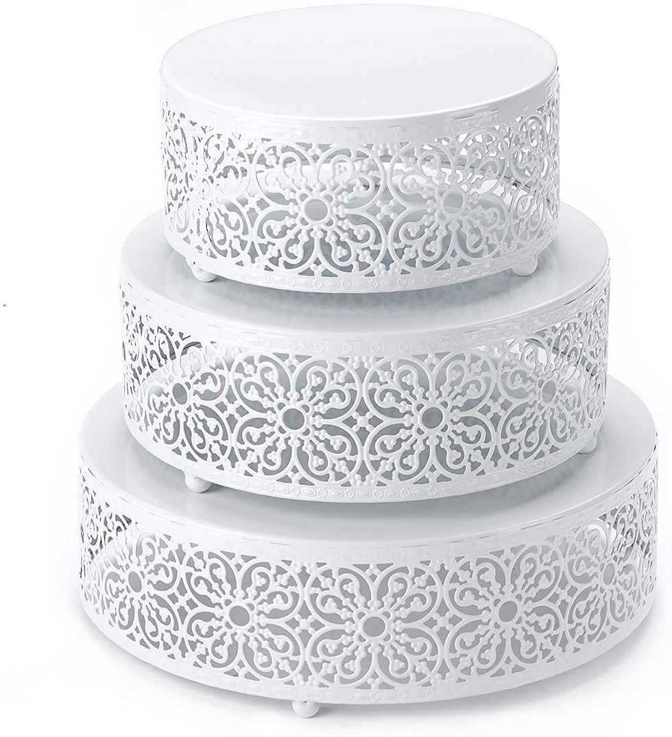 Miniatura: 3 Set silver and White Cake Stand