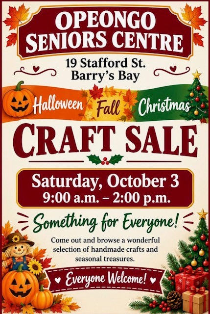 Barry’s Bay Opeongo senior centre - Fall Craft Sale
