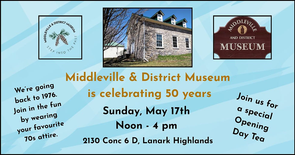 Middleville and District Museum - Celebrating 50 years