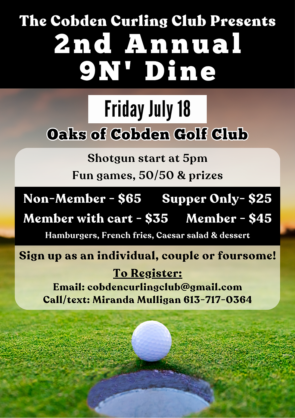 Cobden Curling Club 9'N Dine