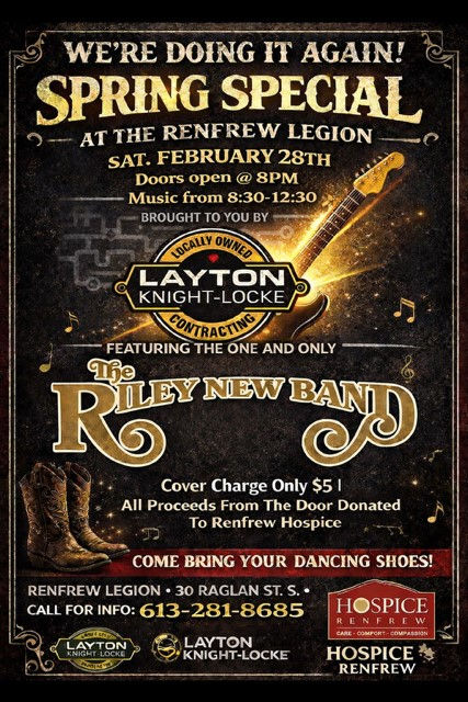 Renfrew Legion - Hospice Renfrew Fundraiser 