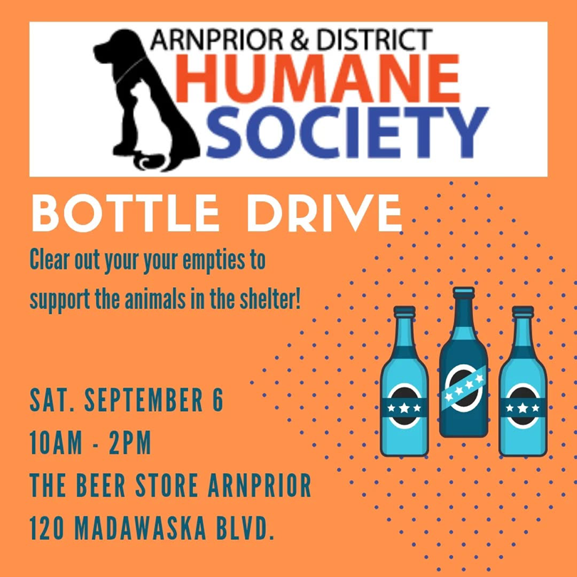 Arnprior & District Humane Society - Bottle Drive