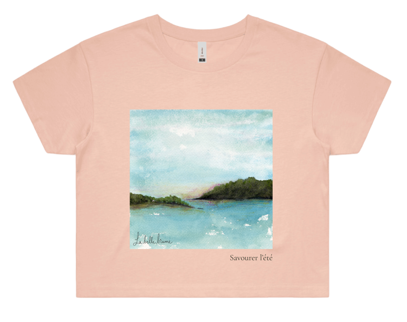 T-shirt court -  Coupe crop (très court) - Savourer l'été
