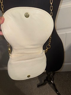Thumbnail: Tory Burch saddle Crossbody Bag Small cream color Purse #032