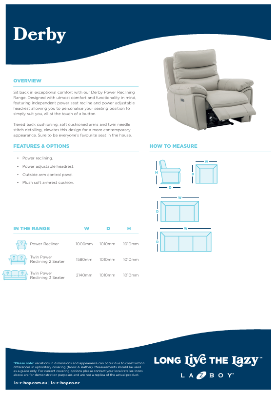 Thumbnail: Derby 2ERER Seater - Leather