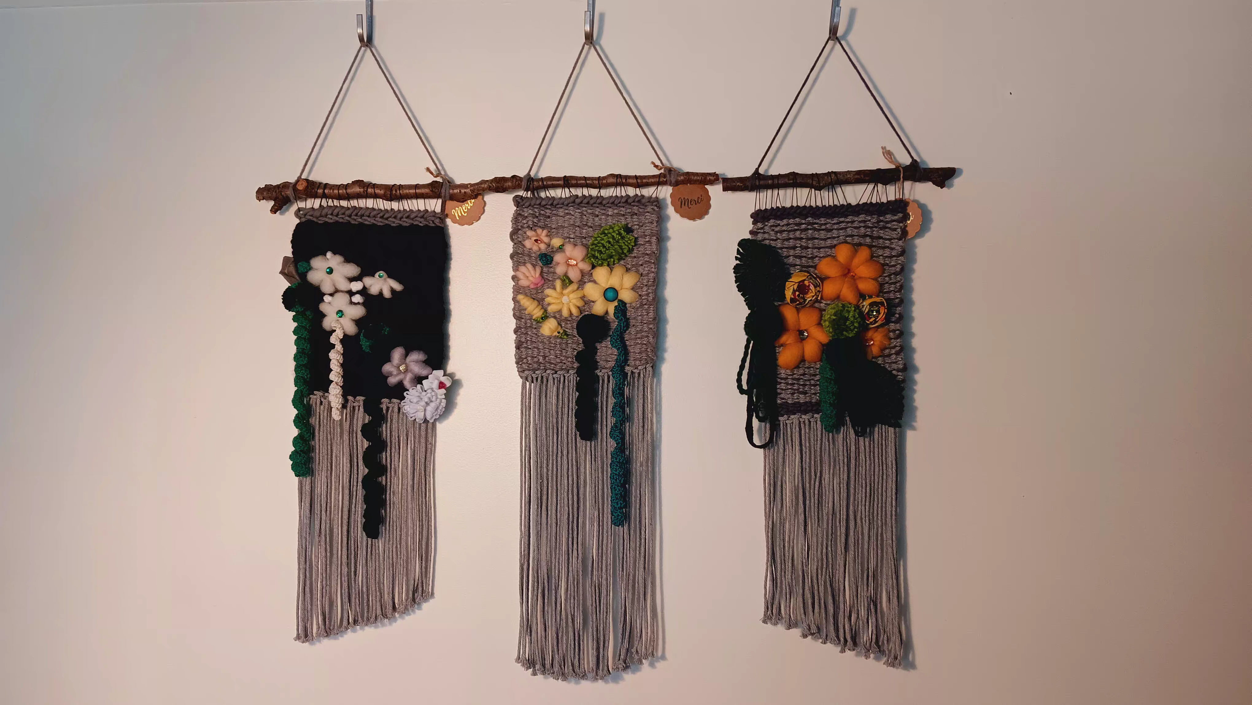 Tissage muraux- Triptyque.