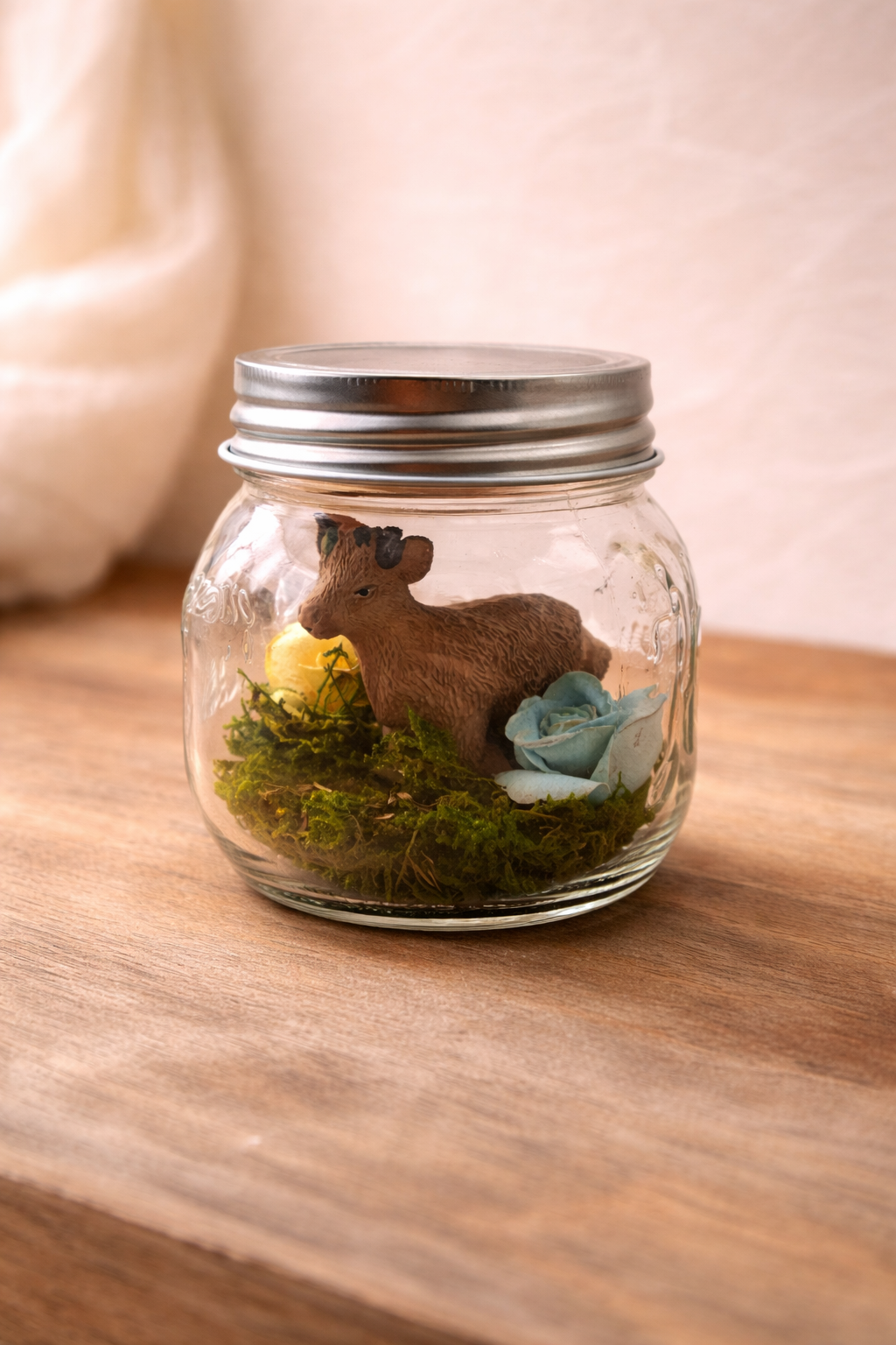 Mini Highland Cow Terrarium Jar Decor