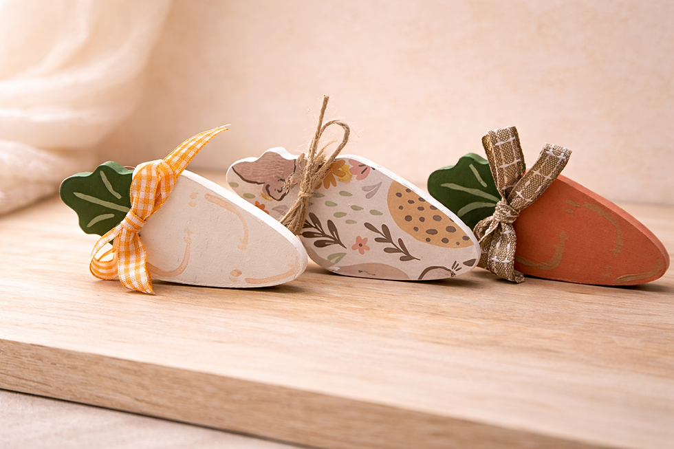 Thumbnail: Rustic Wooden Carrot Decor