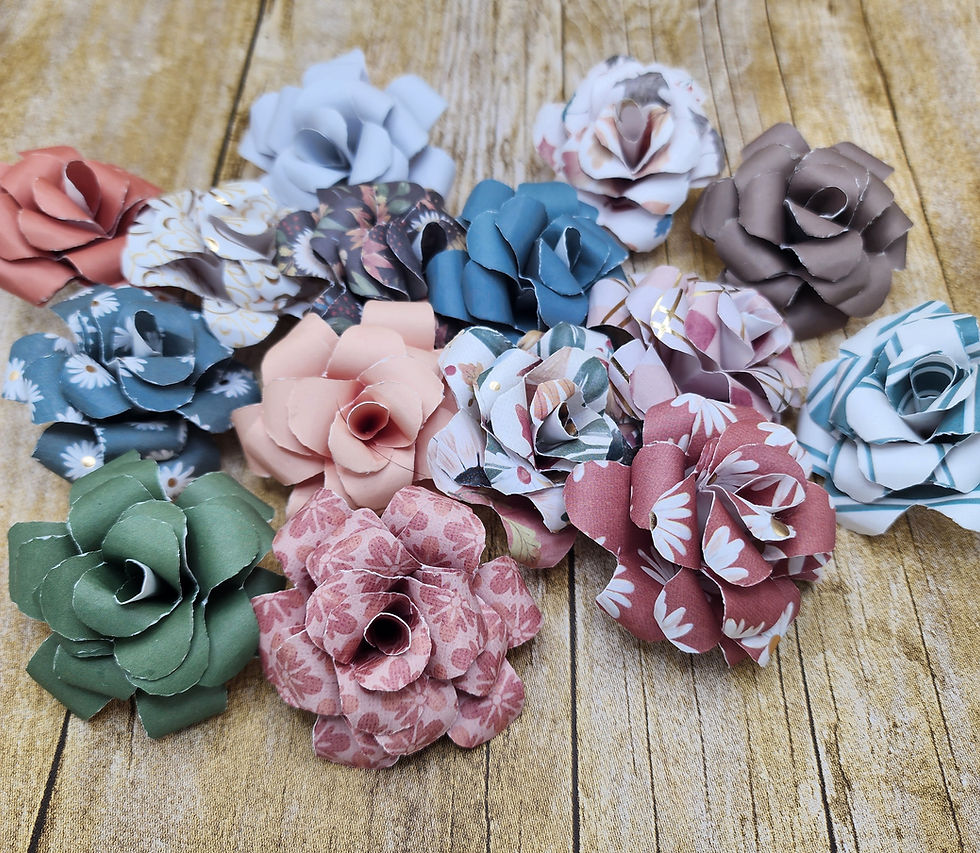 Thumbnail: Autumn Cottage Paper Flower Vase Filler