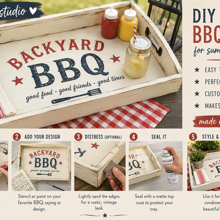 From the Studio: DIY Rustic BBQ Tray for Summer Cookouts 🍔🌽☀️