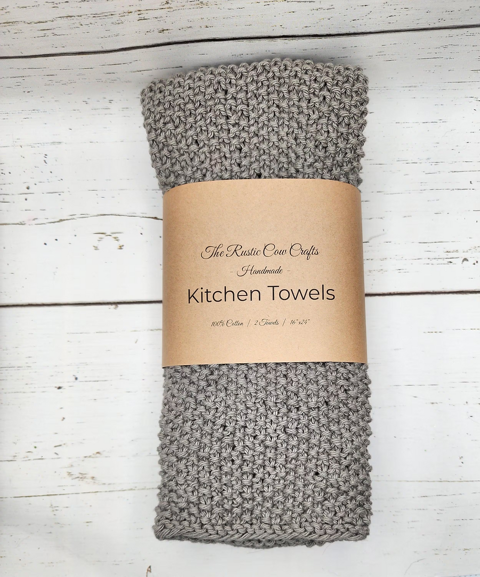 Thumbnail: Handmade Knit Dish Towels