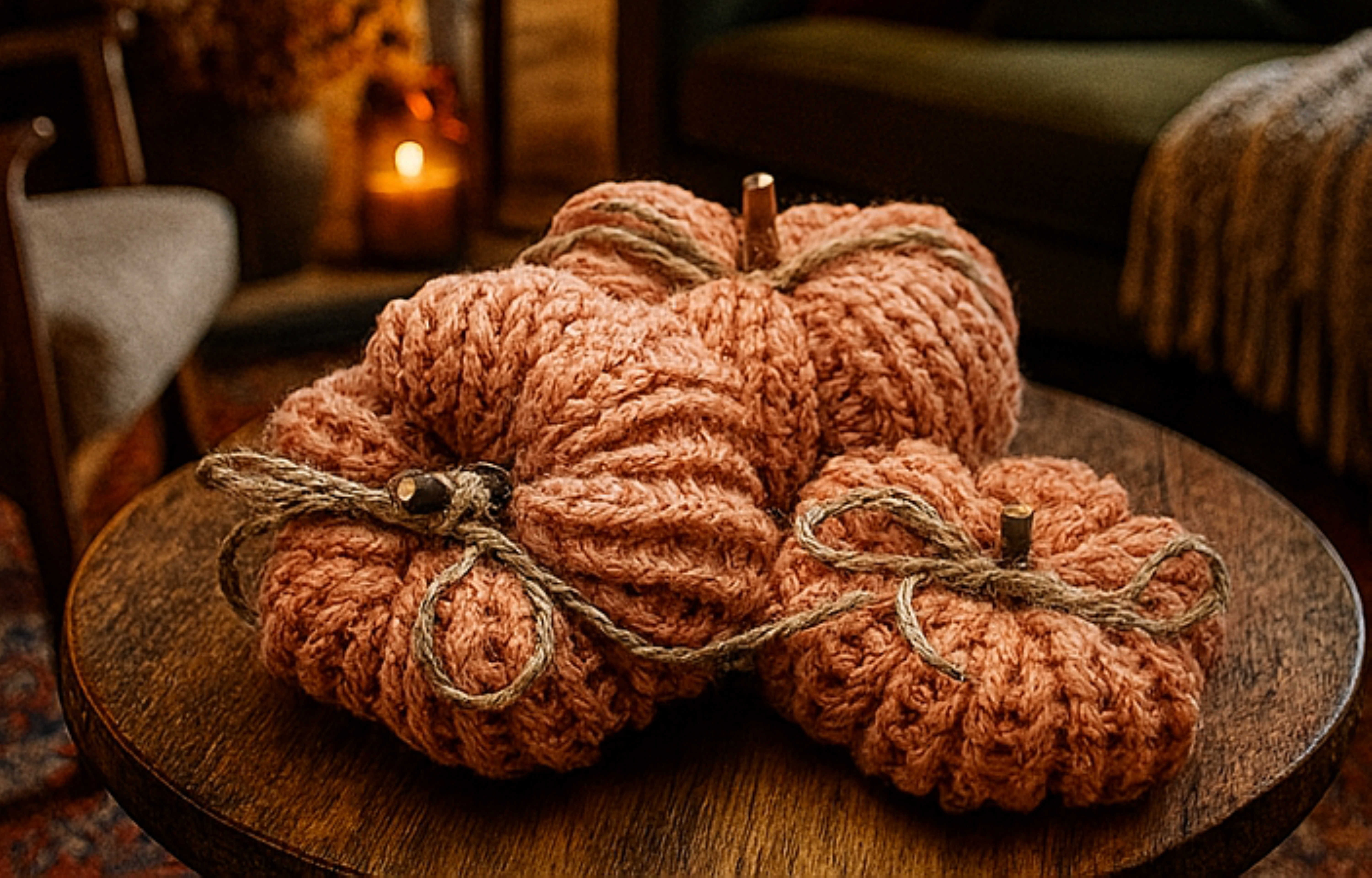 Light Orange Bulky Knit Pumpkin