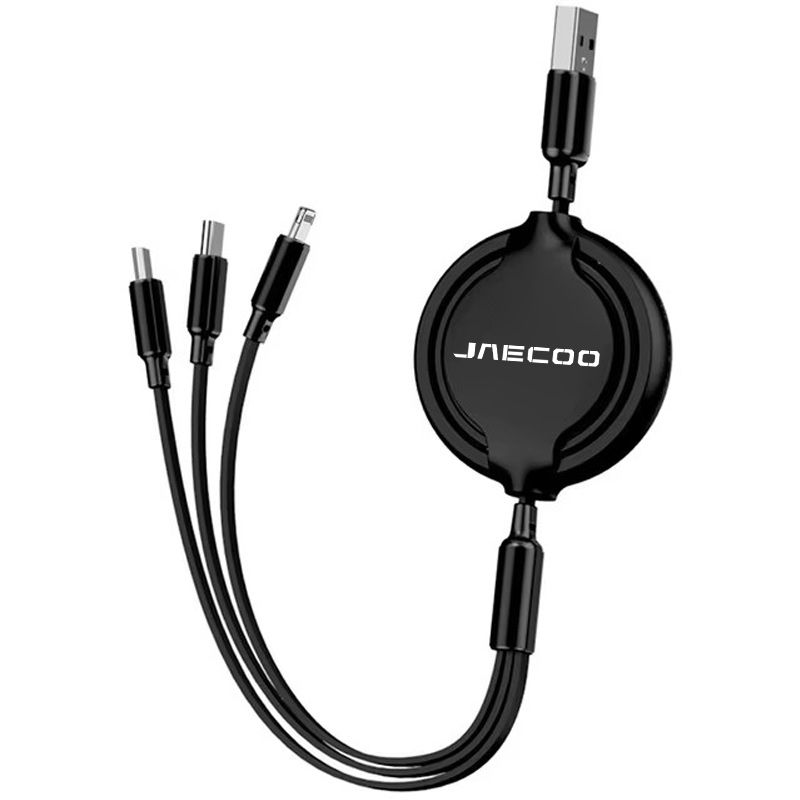 Cabo Carregador Veicular 3 em 1 Retrátil USB para Jaecoo