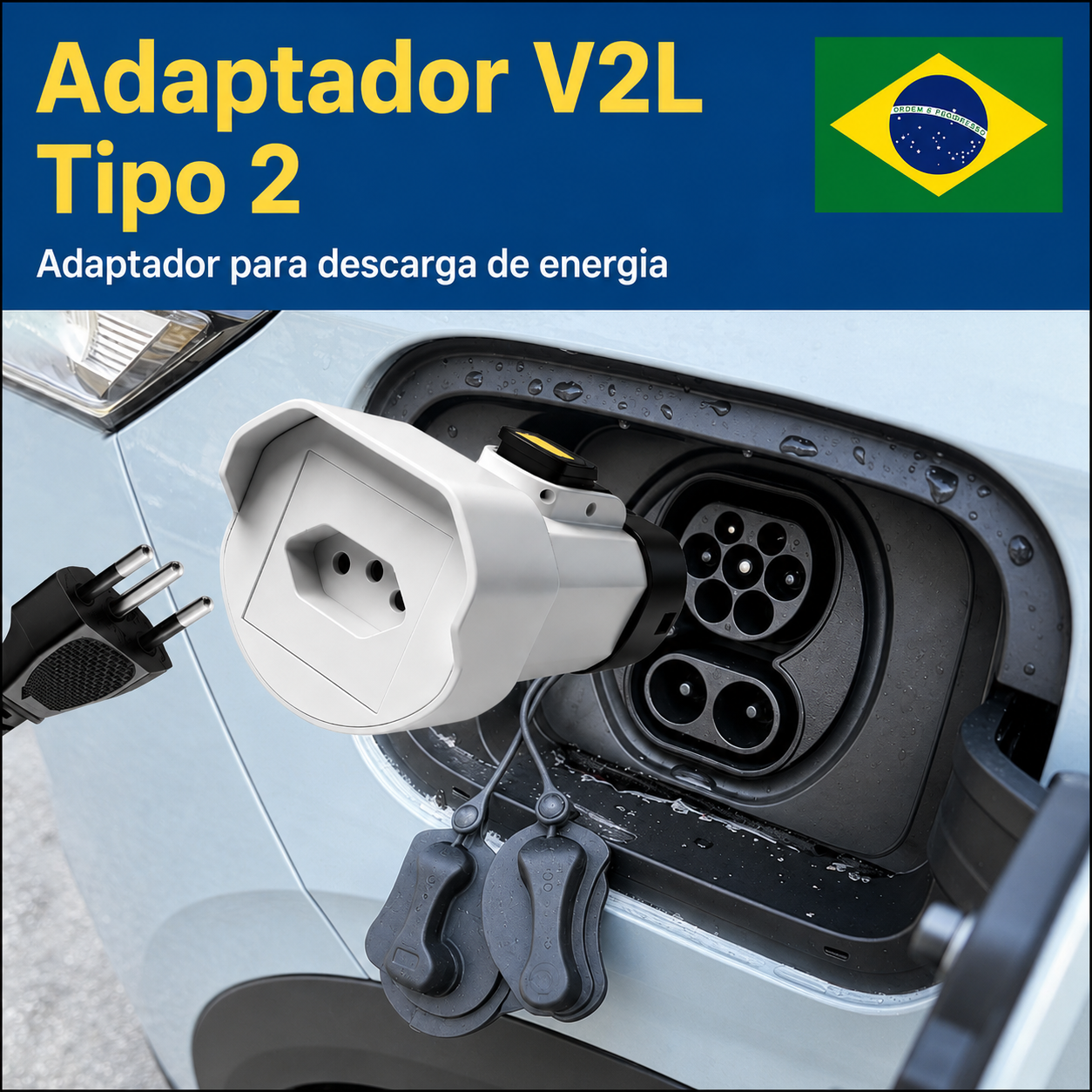 Adaptador V2L Tipo 2 16A para Jaecoo J7 e Omoda