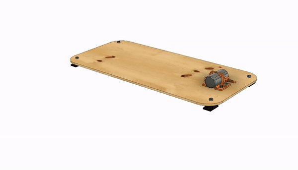 GIF of an animated exploded view of a homemade shaker table for under 100$