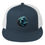 Thumbnail: Navy and white trucker hat with a blue mermaid Thinking Cap Co.