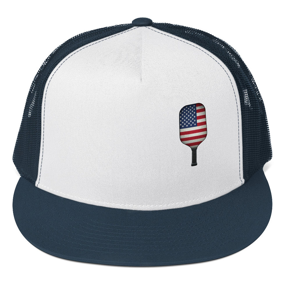 Thumbnail: Patriotic hat with a pickleball paddle featuring the American flag design.