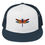 Thumbnail: Navy blue and white hat features a colorful dragonfly design on it.